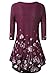 BAISHENGGT Women's Sleeveless Printed Flare Tunic Top XX-Large Purple Floral
