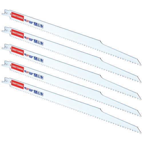 CRAFTSMAN Reciprocating Saw Blades, 12Inch, 6 TPI, Wood/Metal, 5Piece