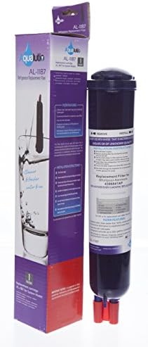 AQUALUTIO Whirlpool KitchenAid PUR Push Button Side-by-Side Refrigerator Water Filter, Compatible, 1-Pack