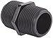 Banjo NIP100-SH Polypropylene Pipe Fitting, Short Nipple, Schedule 80, 1" NPT Male, 2" Length primary