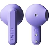 Sudio A3 All-Day Wireless Earbuds – 25H Playtime, Bluetooth 5.4, Sweat & Splashproof, Balanced Sound, Clear Calls with Enhanced Mics, USB-C Charging, Made from Recycled Plastics (Purple)