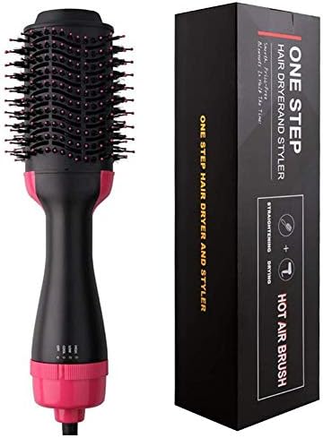 YINGZU Hair Dryer Brush, Hot Air Brush, Dry Straighten & Curl 3in1 One Step Hair Dryers with Negative Ion for Reducing Frizz and Static Rotating Blow Dryer Brush