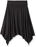 Amy Byer Big Girls Hanky Hem Skirt, Black, Small