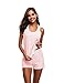 Luvrobes Women's Lace Trim 2-Piece Cotton Short Pajama Set(M, Pink)