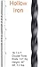 Satin Black 16.1.2-T Double Twist Hollow Iron Baluster for Staircase Remodel, Box of 5