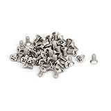 uxcell M3 x 6mm Phillips Flat Head Countersunk Bolts Machine Screws 50Pcs