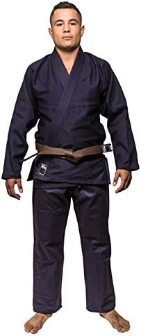 Blank Kimonos Pearl Weave BJJ Gi - Navy w/ Free White Belt