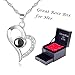 Laenshi I Love You Necklace 100 Languages Sterling Silver for Mom Girlfriend | Nano Jewelry Projection Necklace Gift Set for Her | Love Memory Jewelry Woman Pendant