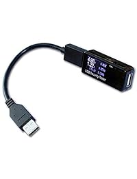 bluecraft USB Digital Multímetro Tester Medidor de potencia Monitor de voltaje corriente, DC 5.1 A 30 V con cable USB Velocidad del Ensayo de cargadores, cables, Capacidad