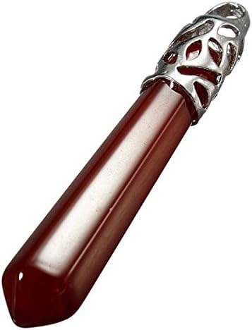 C-FUNN Hexagonal Pendulum Gemstone Column Necklace Pendant Diy Jewelry-Sardonyx