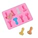 3 Pcs Pink Big Shape Silicone Mold for Birthday Single Party Hilarious Funny Baking Pan Handmade DIY Mousse Chocolate Fondant Soap Cake Ice Cube Mould Tool Novelty Cake Pans