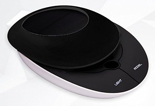BALIYIN Solar Car Air Purifier OEM Negative Ion Oxygen Bar PM2.5 Air Freasher, Mute Air Cleaner (Circular Black)