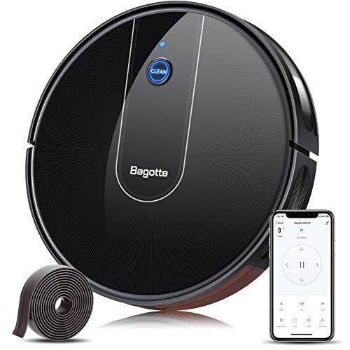 Bagotte BG700 Robot Vacuum, WiFi Robotic Vacuum Cleaner with Mop, 2.7" Thin, Strong Suction