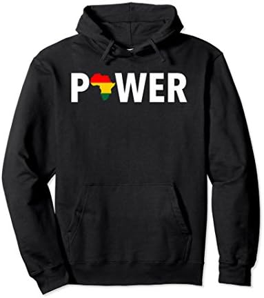 Unisex Power Hoodie Crown of Africa Black Pride African American 2XL Black