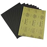 Sandpaper Sheets, 120 Grit Dry Wet Sand Paper, 9 x