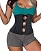 BRABIC Women's Neoprene Zipper & Buckle Underbust Cincher Waist Trainer Corset Sport Workout Body Shaper Tummy Control (S (US 0-4), Black Sauna Waist Trainer)