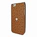 Piel Frama 682 Tan Ostrich Magnetic Leather Case for Apple iPhone 6 / 6S