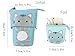 Ytuomzi Telescopic Pencil Pouch Standing Pen Holder Cute Pencil Bags Stand Up Pen Case Cartoon Pencil/Pens Storage Box Canvas+PU Stationery Organizer Makeup Bag with Zipper Closure (Blue)
