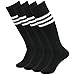 Lucky Commerce Unisex Men's Women's Knee High Solid Sport Soccer Football Socks 10/4/2 Pairs
