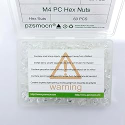 Pzsmocn 120 Pieces M4*4/6/8mm PC Transparent
