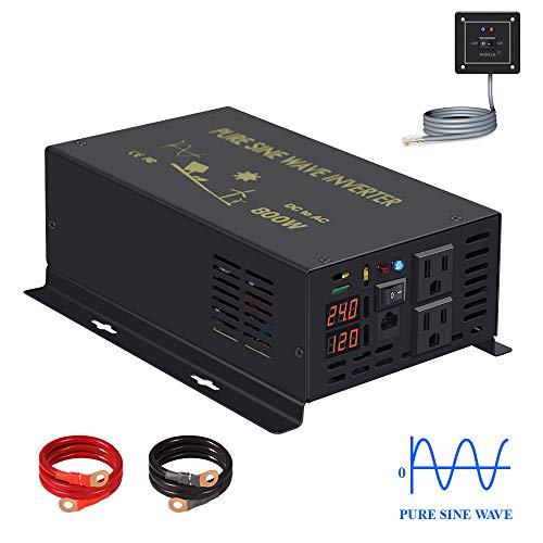 WZRELB 800W 24V 120V Pure Sine Wave Power Inverter