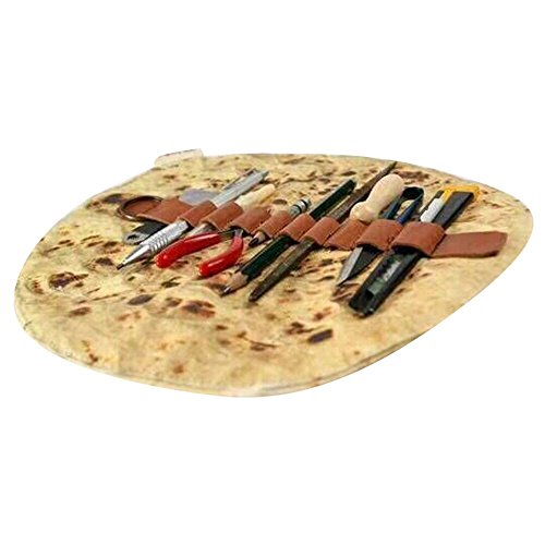 CMrtew Simulation Pizza Biscuits Stationery Collection Bag The Latest Imitation Pancake Pizza Tool Rolled Collection Bag