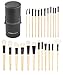 Coastal Scents Limited Edition Handcrafted Elite Make-Up Brush Set - Bamboo Handled, Synthetic Bristles - 24-Piece