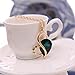 OUFO Necklace Earring Ring Fashion Jewelry Sets Boxed Dark Green Stone (2237)