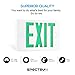 SPECTSUN 6 Packs Led Exit Sign with Emergency Lights, Green Emergency Exit Light with Battery Backup, UL Listed, AC 120/277V, Commercial Emergency Lights Combo for Business.