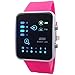 Jewtme Fashion Binary Digital LED Waterproof Boys Girls Sport Casual Wrist Watches (Red)