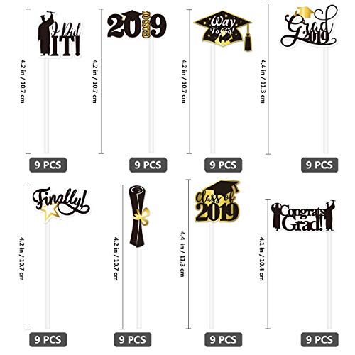 6 Amosfun+Graduation+Decorations+Toothpick+Supplies