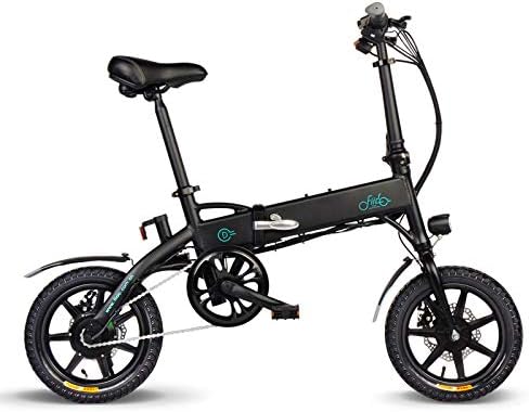 mymotto 14" Folding Bicycle Power Assist Adjustable Electric Bike, Moped E-Bike 250W Motor 36V 7.8AH/10.4AH