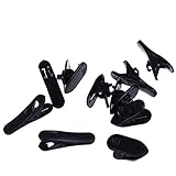 BCP Black Color 5pcs Cord Clip Holder+5pcs Rotate Mount Headphone Headset Cable Cord Clip Holder-- Clips onto Your Clothing to Keep Earphone/Microphone Cord in Place