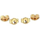 4 14K Yellow Gold Earring Backs Ear Post Nuts Deluxe