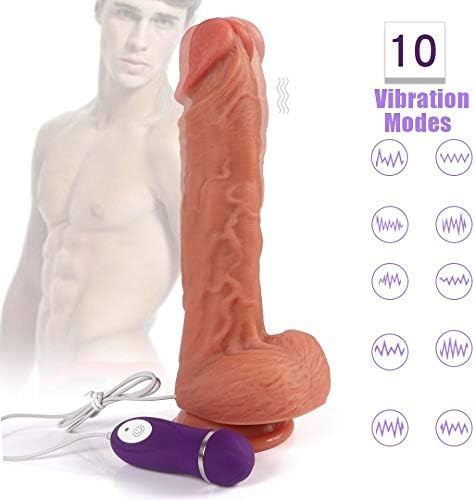 VÎ'bērâtēToys for Her Adult Women Couples with 10 Speeds and Strong Suction Cup Waterproof, 8.86 Inch (8.86 inch)