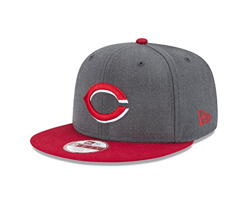 MLB Cincinnati Reds Heather 9Fifty Snapback Cap, One Size, Graphite