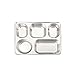 Jasni Stainless Steel Bento Box, Divided Dinner Trays With Cover, 1 Set - 5 Sections