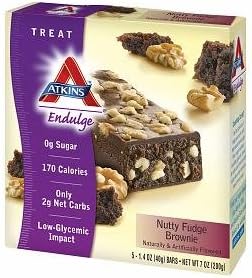 Atkins Endulge Treats, 5 pk, Nutty Fudge 1.4 oz (40 g)- pack of 3