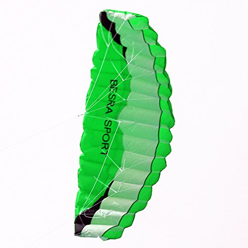 Besra New Arrival Huge 102inch/98inch Dual Line Parachute Stunt Kite with Flying Tools 2.6m/2.5m Power Parafoil Kitesurfing Training kites Outdoor Fun Sports for Beach (102inch Green)