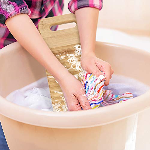Bamboo Wood Washing Clothes Washboard Laundry Washboard Hand Wash Board