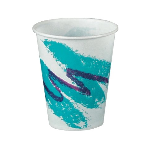 SOLO RW16-00055 Jazz Design Wax Coated Treated Paper Cold Cup, 16 oz. (20 Packs of 50)