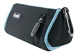 Cambridge SoundWorks Official OontZ Angle 3 Bluetooth Speaker Carry Case (Black with Blue Stitching), Neoprene with Aluminum Carabiner, reinforced zipper [NOT FOR OontZ Angle 3 PLUS]