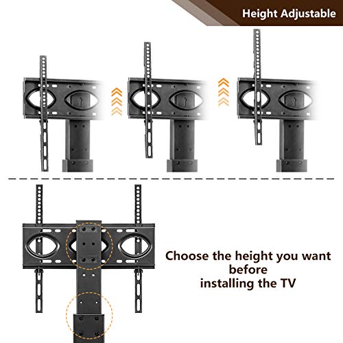 TAVR Universal Table Top TV Stand Base with Swivel Mount Bracket and 6