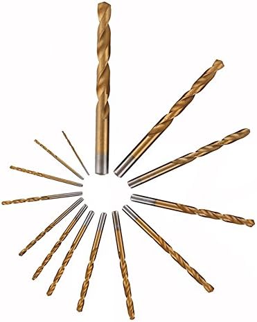 Yarssir 99PCS 1.5mm - 10mm Plating Titanium Coated HSS Metric High Speed Steel Twist Drill Bit Set Tool For Drilling Holes in Angle Iron, Wood Plastic Aluminum Copper Steel