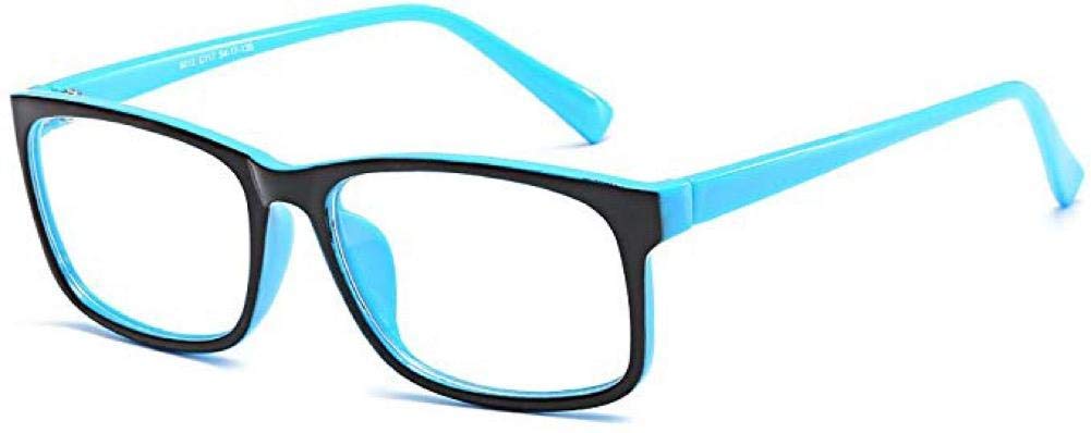 Boolavard Blue Light Blocking Glasses Square Nerd Eyeglasses Frame Anti Blue Ray Computer Game Glasses (Blue)