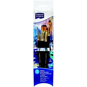 Derwent Academy Taklon Large Brush Set Acetate (Pack of 6)