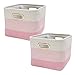 Lambs & Ivy Pink Ombre Storage Basket - 2 Pack