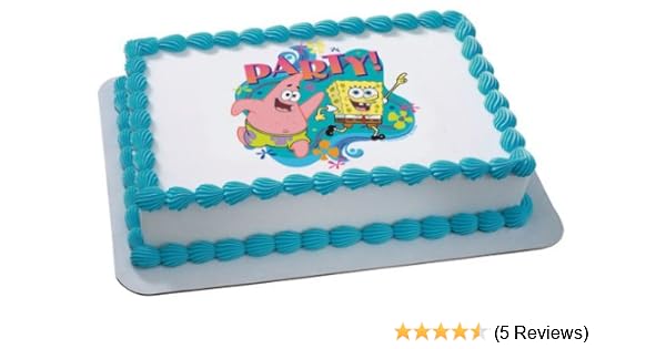 Spongebob Squarepants Edible Cake Topper Decoration Amazon Com