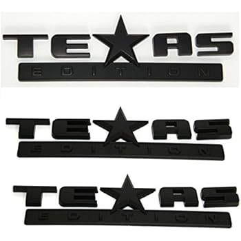 Amazon Com Matte Black Texas Edition Truck Emblems Chevy