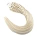 Ugeat Micro Ring Hair Extensions Blonde Micro Loop Hair Extensions Blonde Micro Link Hair Extensions Blonde Real Human Hair Micro Bead Blonde Hair Extensions 20 Inch 50g 50s